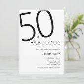 ファビュラスな50歳の誕生日パーティー 招待状 (スタンド正面)