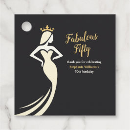 ファビュラスフィフティ・クイーン ゴールデンブラック 50歳の誕生日 フェイバータグ