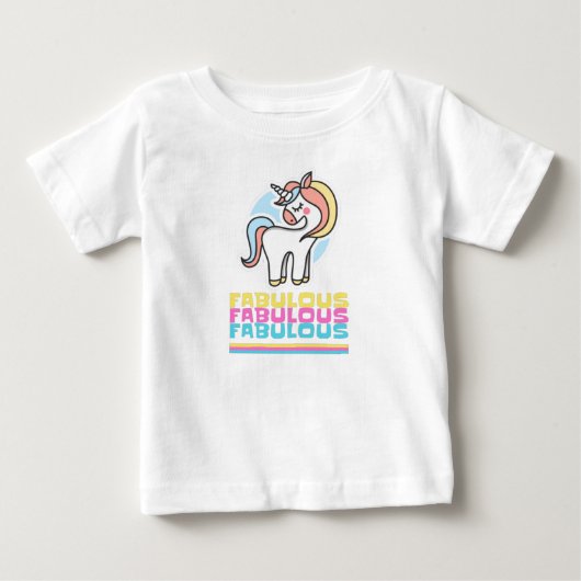 ファビュラスユニコーン ベビーTシャツ (正面)