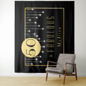 ファビュラス50歳の誕生日 クールで楽しい ブラックタペストリー タペストリー (インサイチュ)