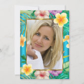 ファビュラス トロピカル ティールブルー シャンパンフォトパーティー 招待状 (裏面)