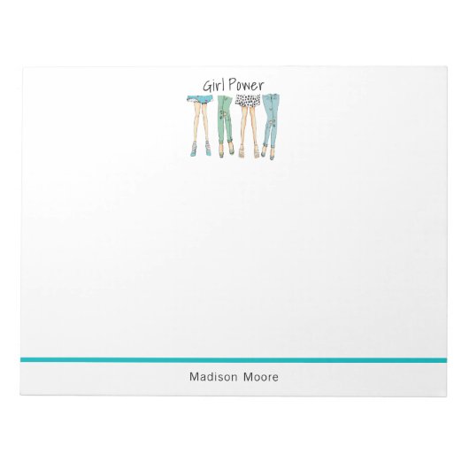 ファビュラス・フィート「ガール・パワー」 ノートパッド (正面)