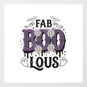 ファビュラス ブー ハロウィン ヴィンテージ ゴースト Tシャツ デザイン ウィンドウサイン