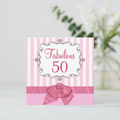 ファビュラス 50 - カスタム誕生日パーティー招待状 招待状 (スタンド正面)