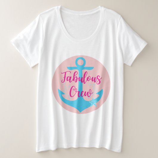 ファビラス クルー プラスサイズTシャツ (デザイン正面)