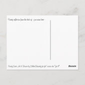 ファブおもしろいのスケッチと言葉を持つ女性のユーモアのカード ポストカード (裏面)