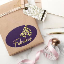 ファブアイズ、ファブドゥズ楕円ステッカー 楕円形シール