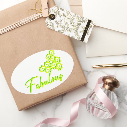 ファブイズ、アasファブドゥズ 楕円形シール (ギフト)