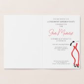 ファブエレガントホイル実在バースデーパーティーの招待 箔カード (内部)