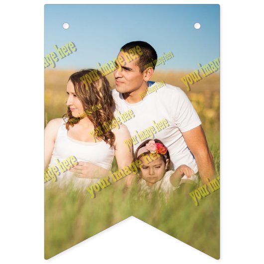 ファブカッコいいスタイリッシュフォトコラージュ バンティングフラッグ (第3の旗)