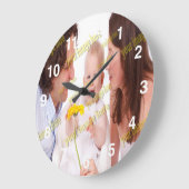 ファブカッコいいスタイリッシュフォトコラージュ ラージ壁時計 (傾斜)