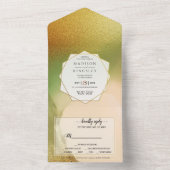 ファブシャルトレウス💚抽象芸術信じられないほどのバジェットウェッディ オールインワン招待状 (内側)