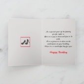 ファブシルエットグラムシューズレッドブラックハッピーバースデー カード (内部)