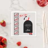 ファブシルエットグラムシューズレッドブラック誕生日 スタンダードカクテルナプキン (インサイチュ)