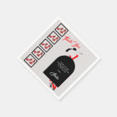 ファブシルエットグラムシューズレッドブラック誕生日 スタンダードカクテルナプキン (角)