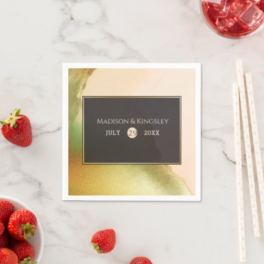 ファブチャートレはっきりしたウス🤵 & スタイリッシュバジェット結婚ズ スタンダードカクテルナプキン (インサイチュ)