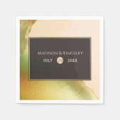 ファブチャートレはっきりしたウス🤵 & スタイリッシュバジェット結婚ズ スタンダードカクテルナプキン (正面)