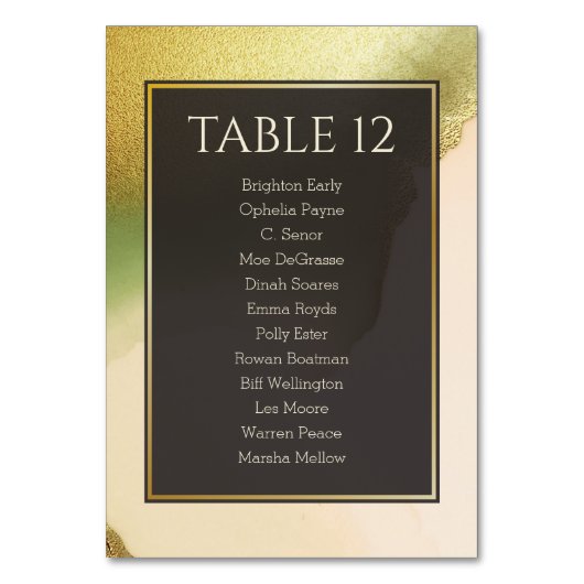 ファブチャートレはっきりしたウス🤵 & スタイリッシュバジェット結婚ズ テーブルナンバー (正面)