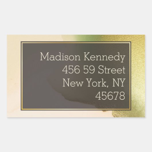 ファブチャートレはっきりしたウス🤵 & スタイリッシュバジェット結婚ズ 長方形シール (正面)