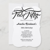 ファブフィフティ50バースデーパーティー 招待状 (正面)