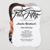 ファブフィフティ50バースデーパーティー 招待状 (正面/裏面)