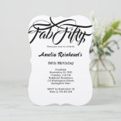 ファブフィフティ50バースデーパーティー 招待状 (スタンド正面)