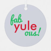 ファブユール(キリスト降誕祭)オ |素晴らしいクリスマススタイリッシュおもしろいFab メタルオーナメント (正面)