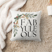 ファブユール（キリスト降誕祭）ーモダンス – クリスマスグリーン，赤と金ゴールド クッション (ブランケット)