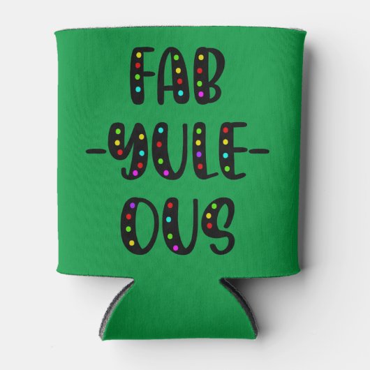 ファブユール（キリスト降誕祭） – 醜いクリスマスフェアリーのライトデザイン 缶クーラー (正面)