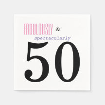 ファブラスと50歳の誕生日パーティー紙ナプキンス