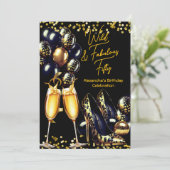 ファブラスアニマルプリントヒールシャンパーニュ誕生日 招待状 (スタンド正面)