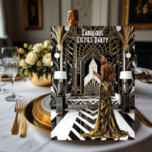 ファブラスアートデコエスニックウーマン金ゴールド白黒