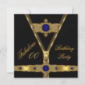 ファブラスジッパー金ゴールド王室のブルーダイヤモンドジェム2 招待状 (正面)