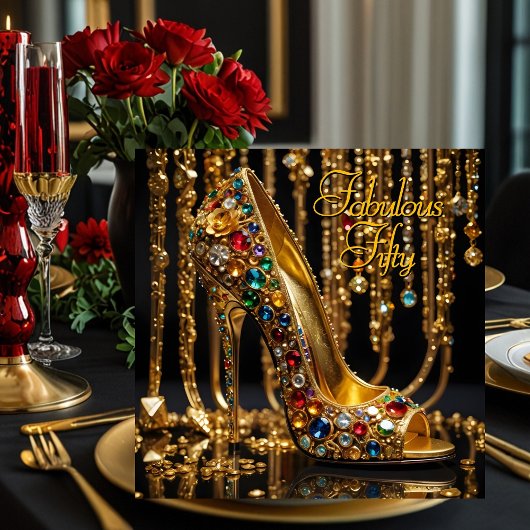 ファブラススティレットグリッターレッドブルー金ゴールド宝石 招待状