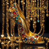 ファブラススティレットグリッターレッドブルー金ゴールド宝石 招待状