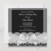 ファブラスパーティー白黒パールレースボウ 招待状 (裏面)