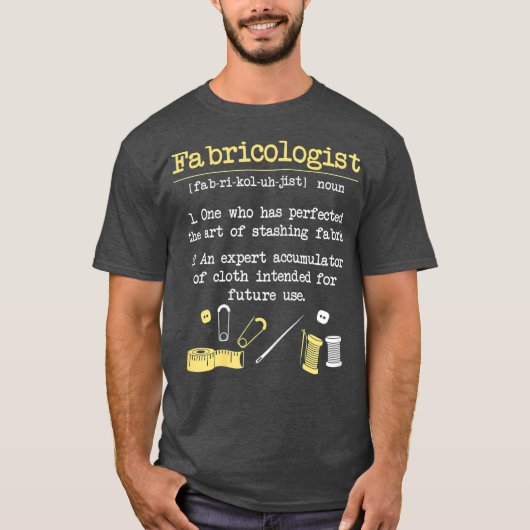 ファブリクおもしろいソロジストキルターGIftキルティング裁縫 Tシャツ (正面)