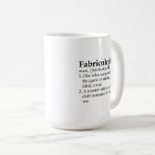 ファブリクショロジストマグ、キルターギフト、裁縫コーヒーマグ コーヒーマグカップ (正面右)