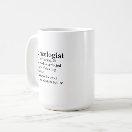 ファブリクショロジストマグ、キルターギフト、裁縫コーヒーマグ コーヒーマグカップ (正面左)