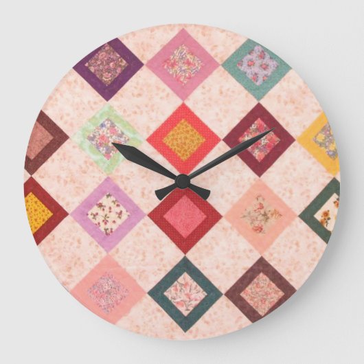 ファブリッカラフルクパターン ラージ壁時計 (正面)