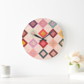 ファブリッカラフルクパターン ラージ壁時計 (ホーム)