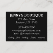 ファブリッカラフルク写真ブティックファッションショップ 名刺 (裏面)