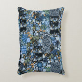 ファブリックからシームレスなパッチワ違うークパターン  アクセントクッション (正面(垂直))