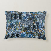 ファブリックからシームレスなパッチワ違うークパターン  アクセントクッション (裏面)