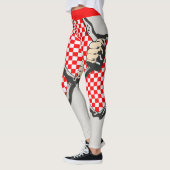 ファブリックとクロアチアの色の穴 レギンス (左)