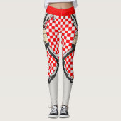 ファブリックとクロアチアの色の穴 レギンス (正面)