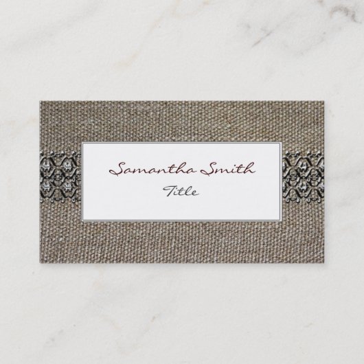 ファブリックのビーズ付きクラスエレガントと名刺 名刺 (正面)