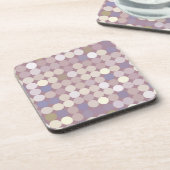 ファブリックの円の抽象芸術パターン コースター (左側)