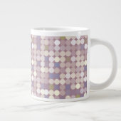 ファブリックの円の抽象芸術パターン ジャンボコーヒーマグカップ (右)
