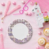 ファブリックの円の抽象芸術パターン ペーパープレート (パーティー)